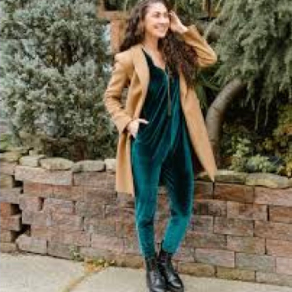 Smash&Tess holiday romper in beautiful emerald green